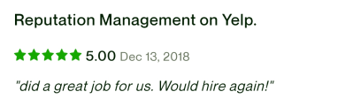 Review from Upwork with 5 stars 'did a great job for us. Would hire again!'
