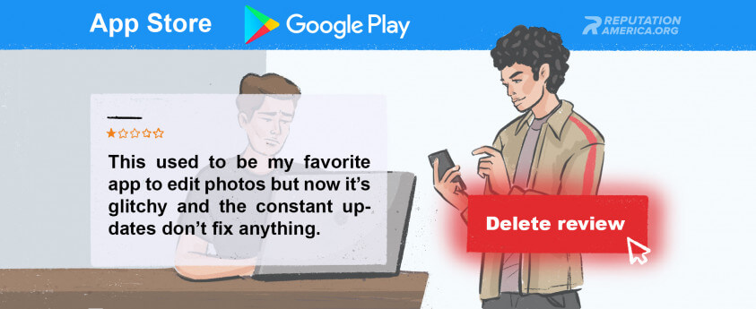 Remove Negative from Google Play and App Store