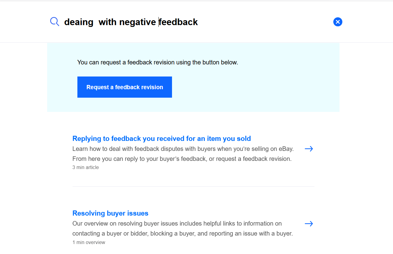 How to remove negative feedback on eBay