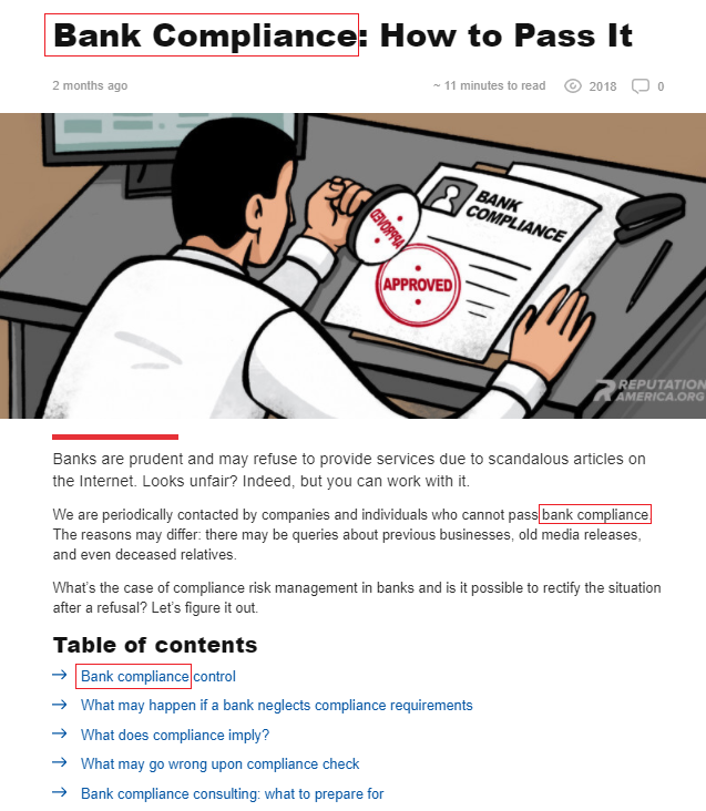 How to write articles for Reputation America blog